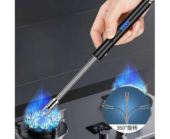 High-Quality Rechargeable USB Electric Lighter – Long Neck with LED Indicator for Stove & Kitchen Use