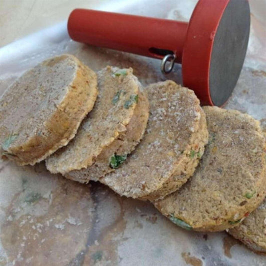 High Quality Shami Kabab Maker | Plastic Round in Red Color - Saancha